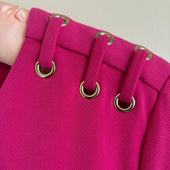 Chico's Dress Size 0 = Womens XS Hot Pink Flowy Sleeves Midi Glam - Picture 6 of 8